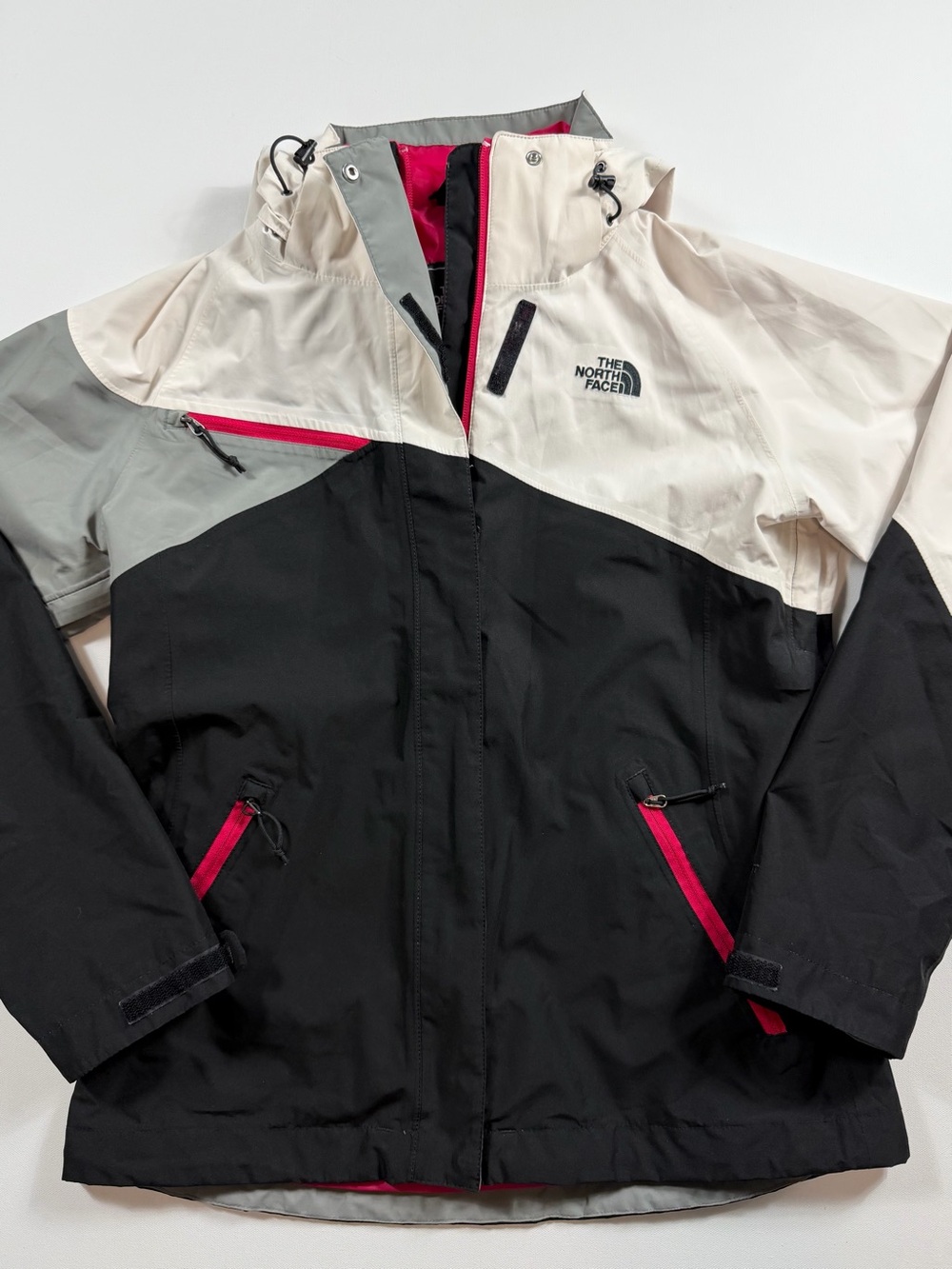 The North Face HyVent Jacket Womens M Waterproof Colorblock Hooded Gorpcore
